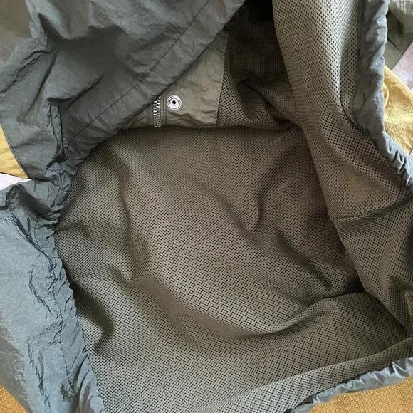 Bershka Cropped Retro Color Block Patchwork‎ Wind Jacket With Hood - Picture 8 of 10